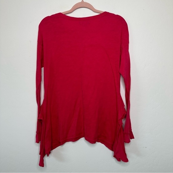 Wonderly Bright Pink Cotton Lagenlook Long Sleeve Top Size Extra Small - Picture 5 of 6